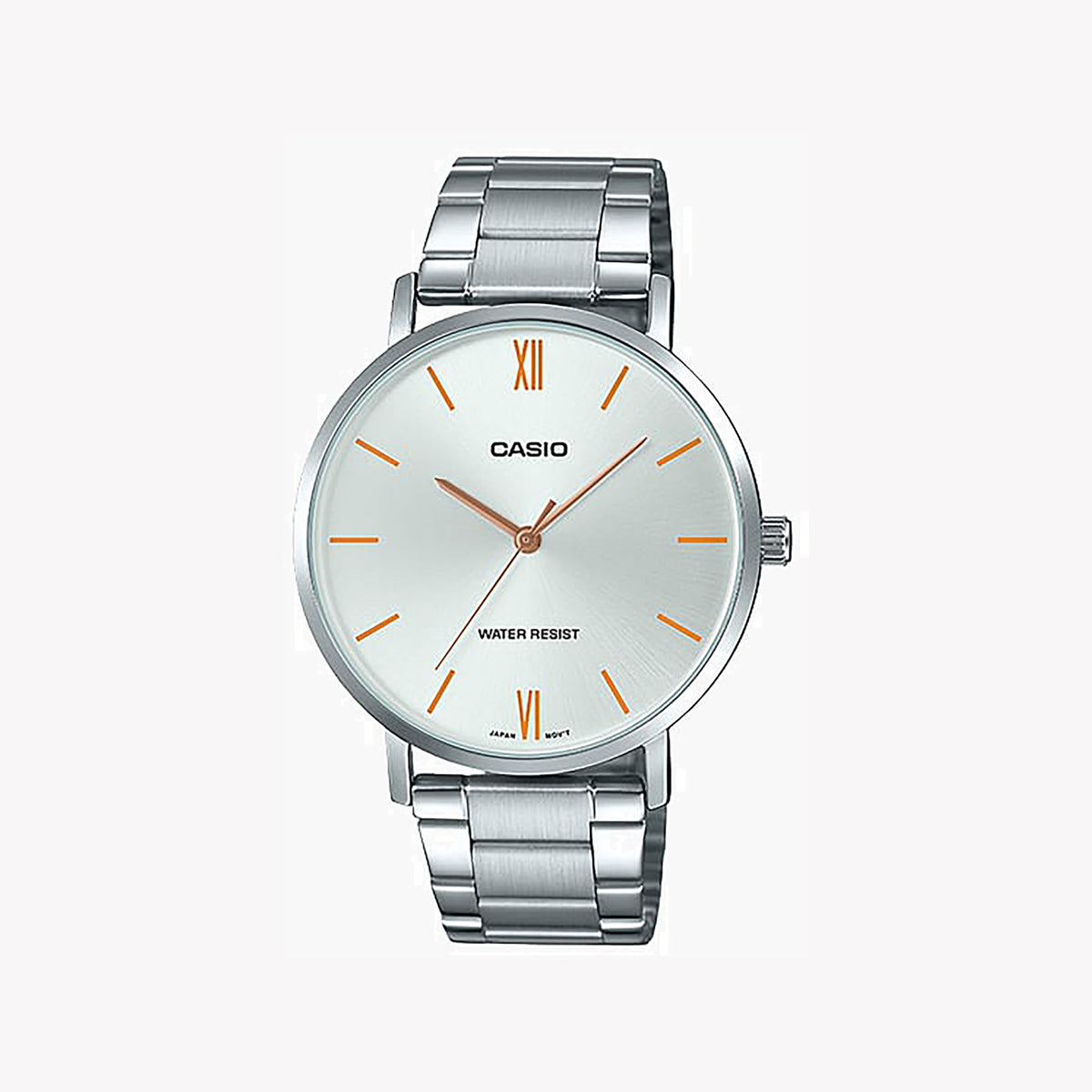 CASIO MTP-VT01D-7B - STYLISH SPORTSMAN'S TIMEPIECE - DURABLE SILVER DIAL & BAND