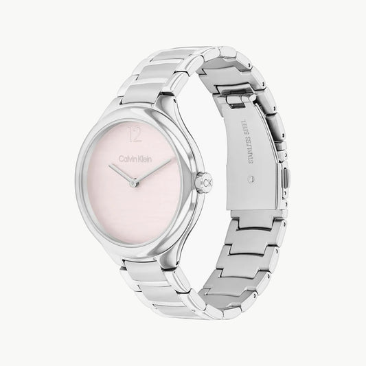 CK CALVIN KLEIN NEW COLLECTION - PINK DIAL STAINLESS STEEL WOMEN'S WATCH - MODERN ELEGANCE-i-Watch-2