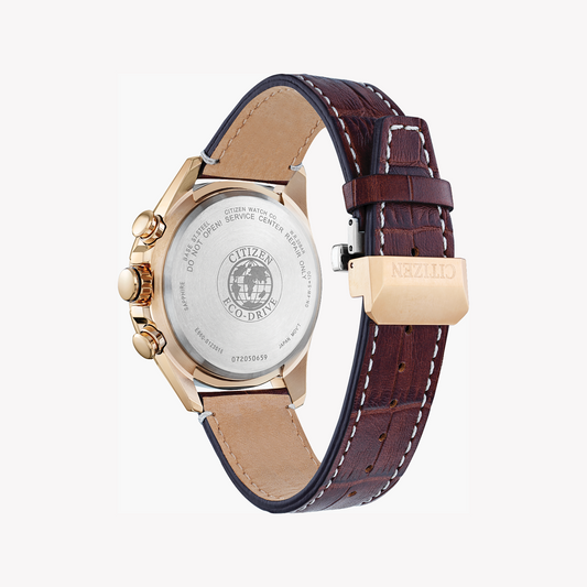 CITIZEN CB5919-00X - ELEGANT ADVENTURER MEN'S TIMEPIECE with Gold Stainless Steel & Brown Leather Band-i-Watch-2