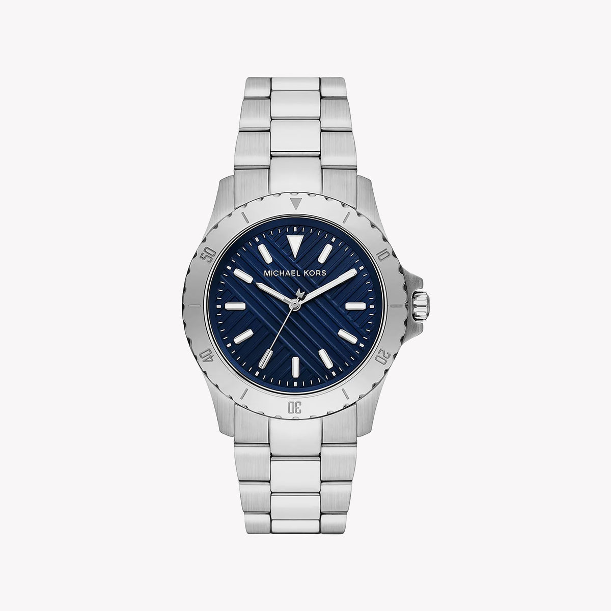 MICHAEL KORS MK9079 - BOLD SOPHISTICATION MEN'S TIMEPIECE WITH BLUE DIAL & SILVER FINISH