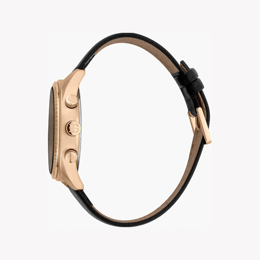 ESPRIT MEN'S TIMEPIECE - STYLISH BLACK LEATHER & ROSE GOLD - ELEGANT & DURABLE WATCH-i-Watch-2