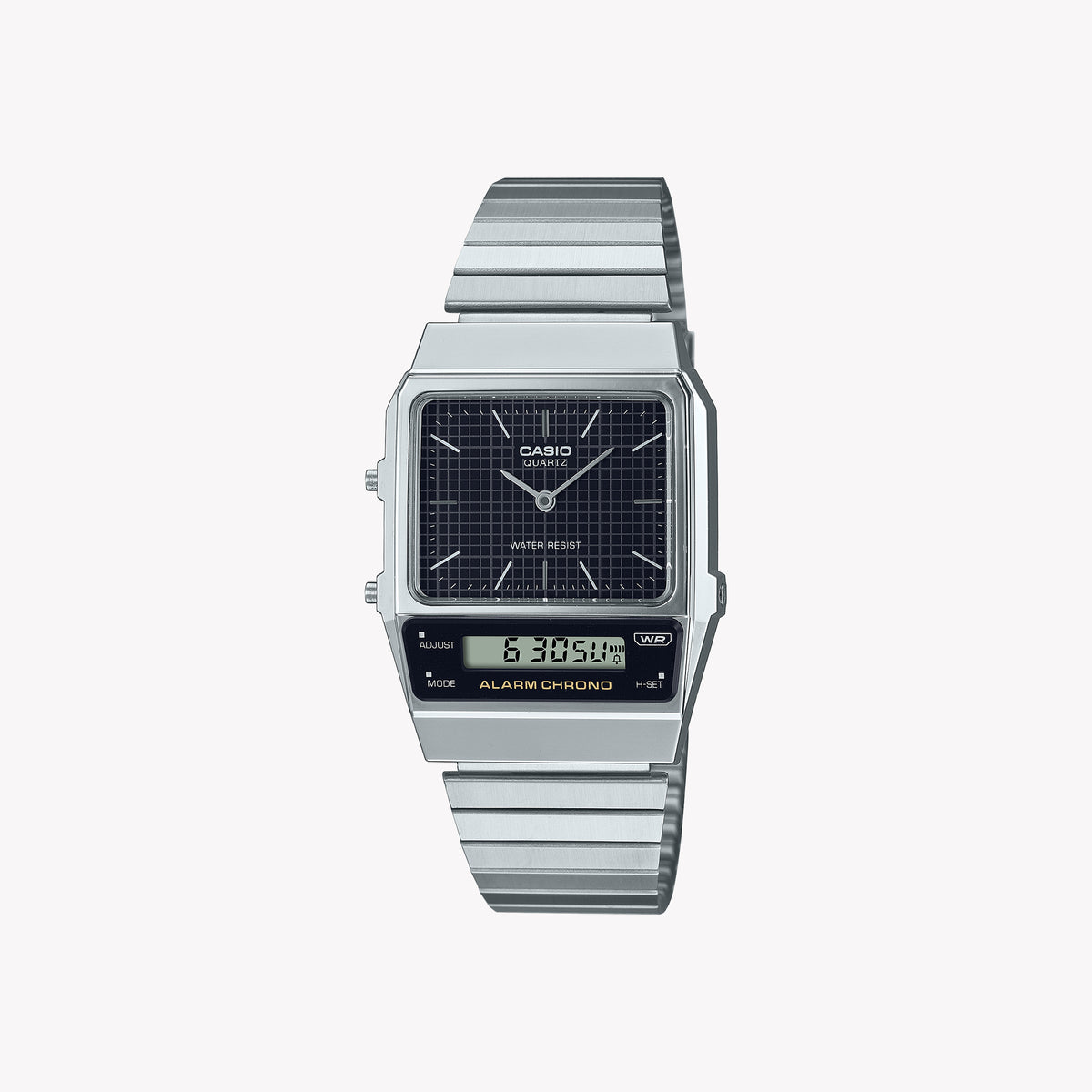 CASIO AQ-800E-1A VERSATILE CHIC - DURABLE DIGITAL-ANALOG UNISEX WATCH with sleek silver band and modern design