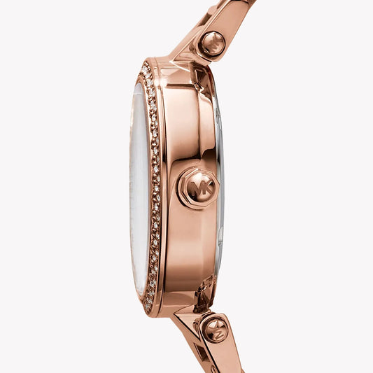 MICHAEL KORS MK5616 GLAM TIMEPIECE - ROSE GOLD CHIC WOMEN'S WATCH WITH ELEGANT WHITE DIAL-i-Watch-2