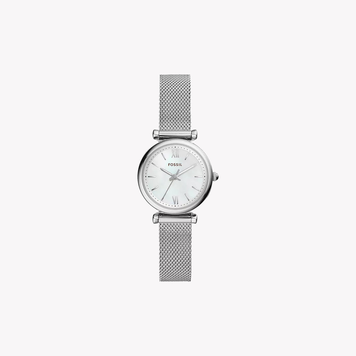 FOSSIL ES4432 ELEGANT TIMEPIECE - CLASSIC SILVER & WHITE MOTHER-OF-PEARL WOMEN'S WATCH