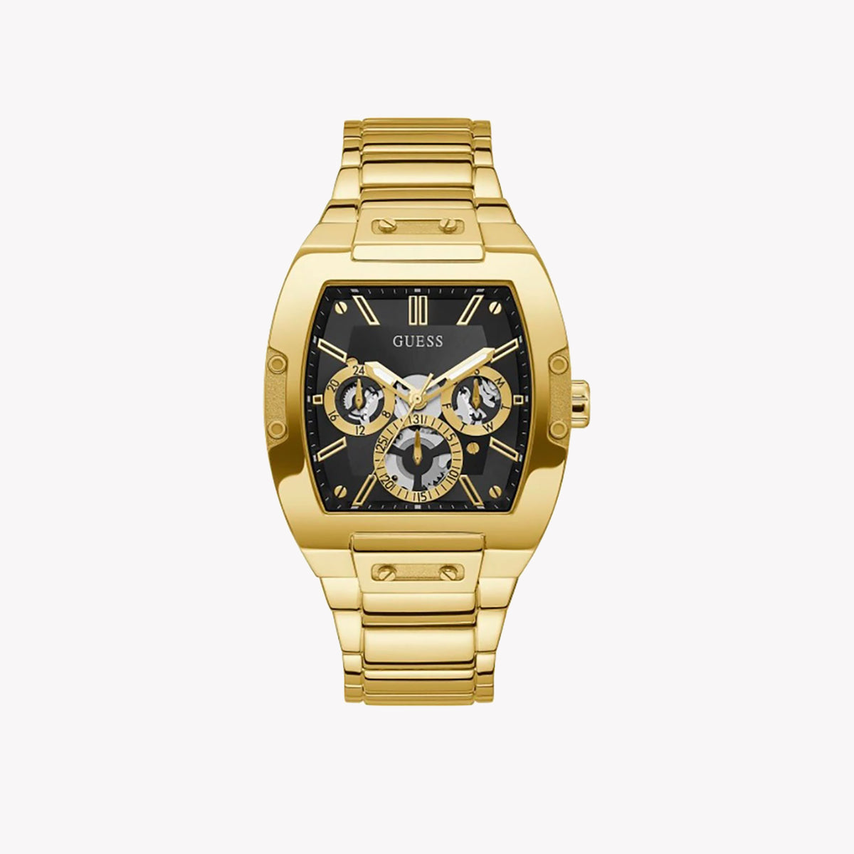 GUESS GW0456G1 BOLD ELEGANCE - MEN'S GOLD STAINLESS STEEL WATCH WITH BLACK DIAL