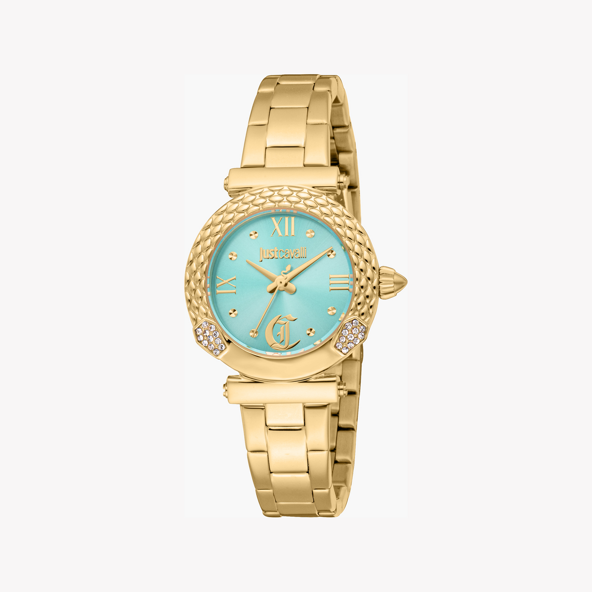 JUST CAVALLI JC1L332M0065 BOLD TURQUOISE - GLEAMING GOLD WOMEN'S WATCH