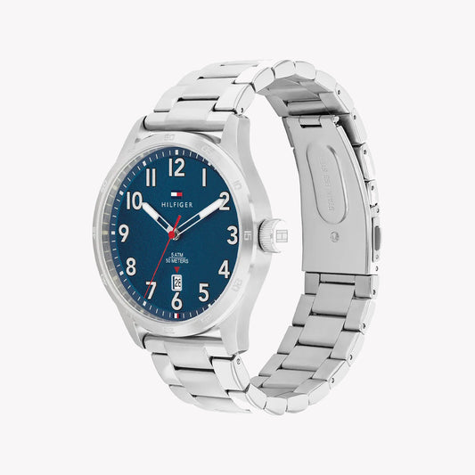TOMMY HILFIGER 1687495 ELEGANTLY BOLD - MEN'S STAINLESS STEEL WATCH WITH VIBRANT BLUE DIAL-i-Watch-2