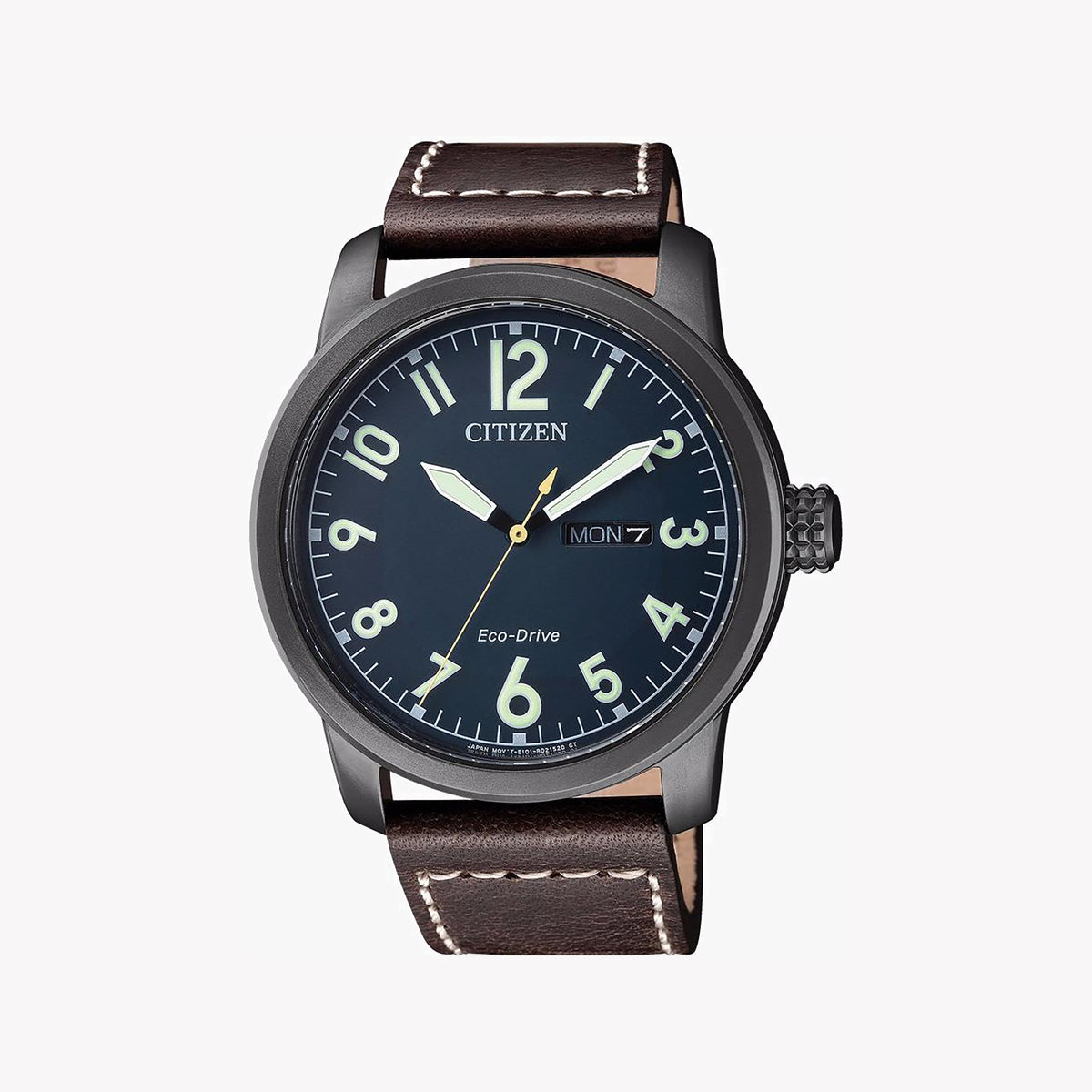 CITIZEN BM8478-01L ELEGANT POWER - Men's Eco-Drive Watch with Dark Blue Dial and Leather Band