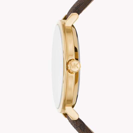 MICHAEL KORS MK2945 CHIC GOLD & BROWN LEATHER WOMEN'S TIMEPIECE - MODERN ELEGANCE UNVEILED-i-Watch-2