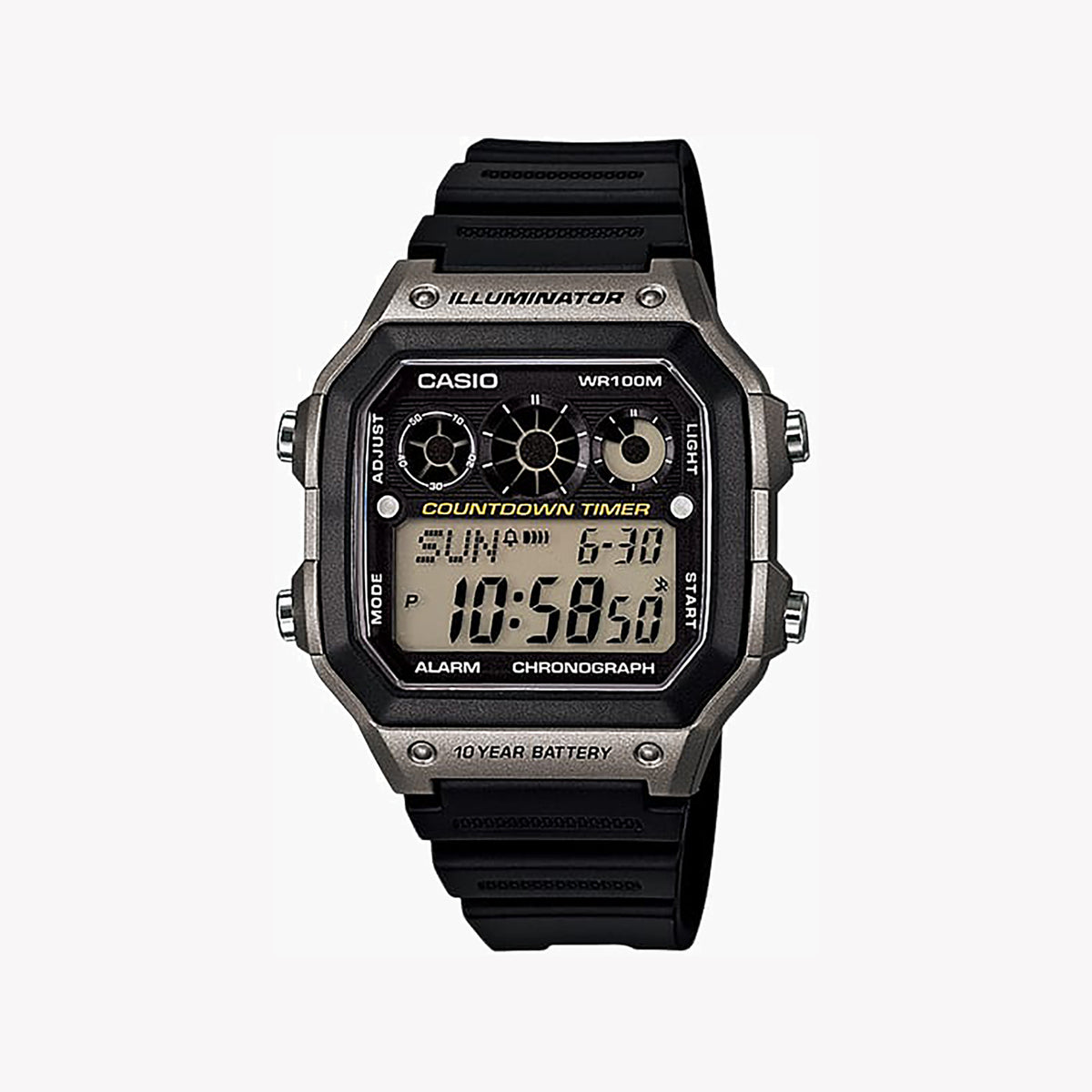 CASIO AE-1300WH-8AVDF - BLACK RESIN SPORTY TIMEPIECE FOR MEN - ADVENTURE READY & STYLISH
