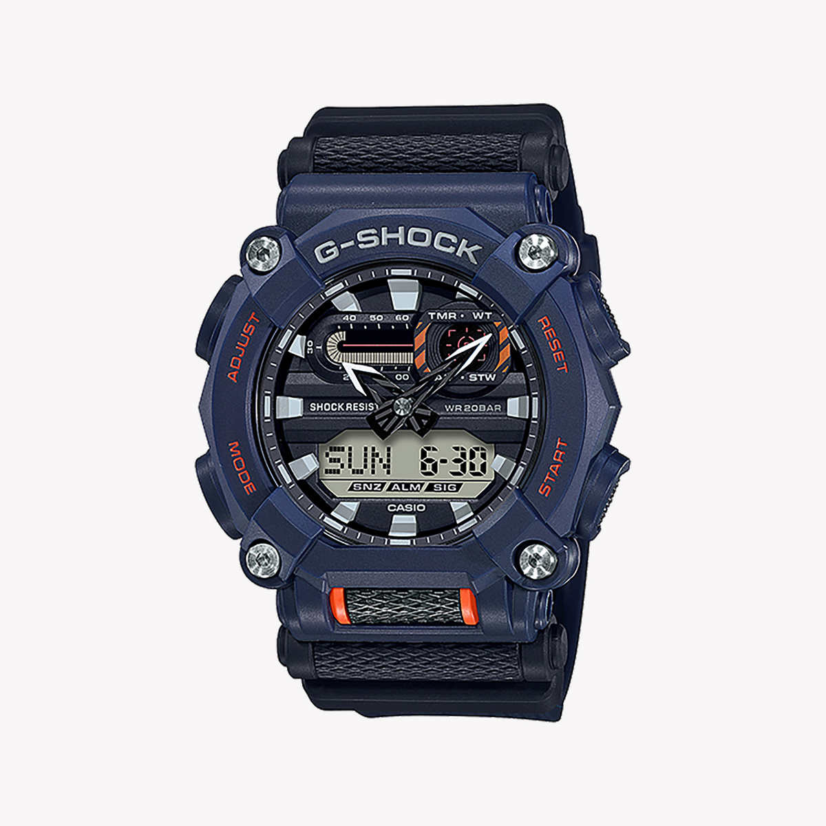 CASIO G-SHOCK GA-900-2ADR DYNAMIC STYLE - RUGGED BLUE & BLACK MEN'S WATCH