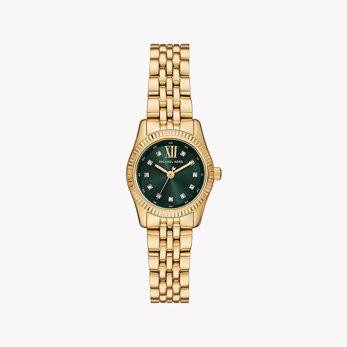 MICHAEL KORS MK4842 RADIANT GOLD & GREEN - STUNNING WOMEN'S TIMEPIECE
