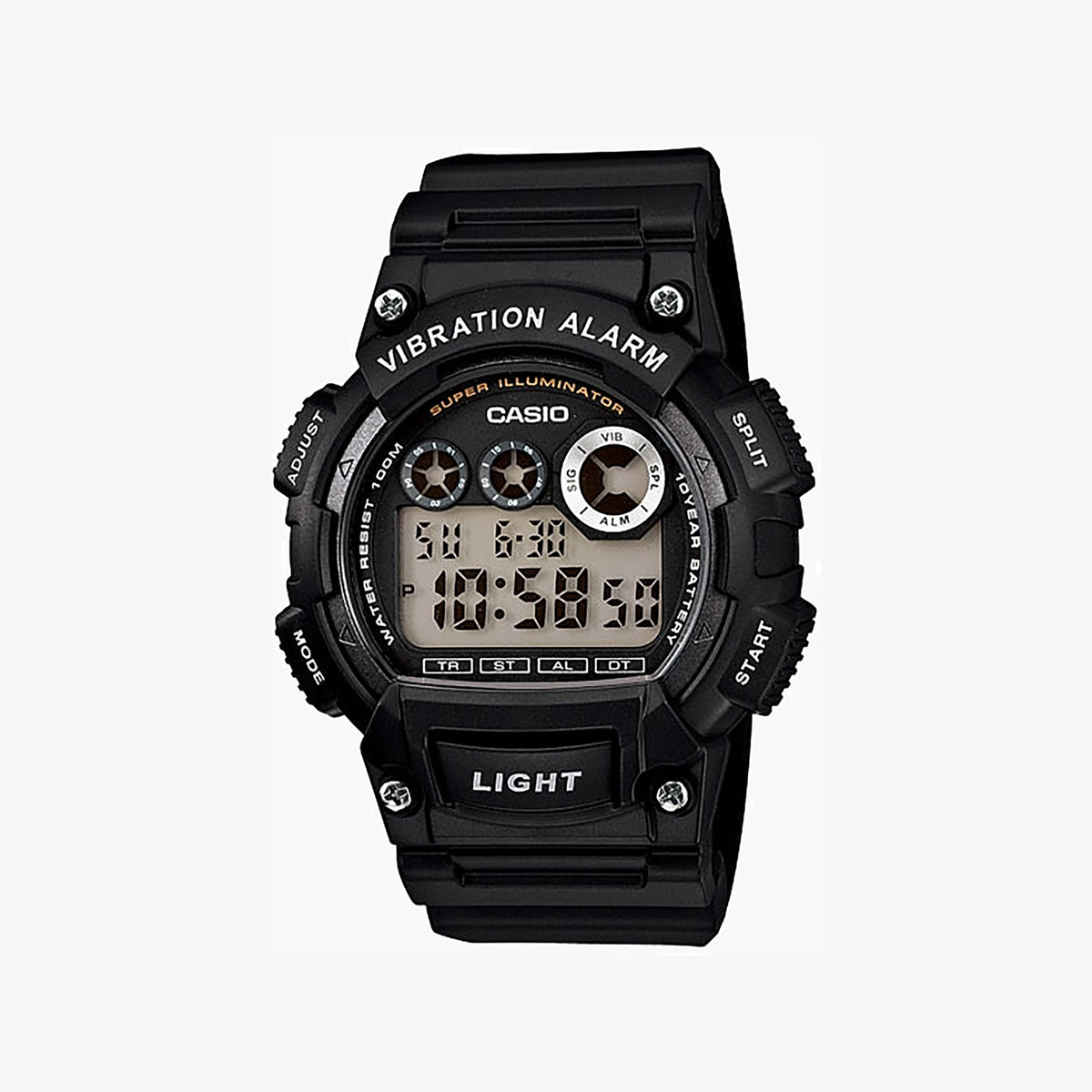 CASIO W-735H-1AVDF ACTIVE SPORT - RUGGED ELEGANCE MEN'S WATCH with bold black resin band and essential digital features