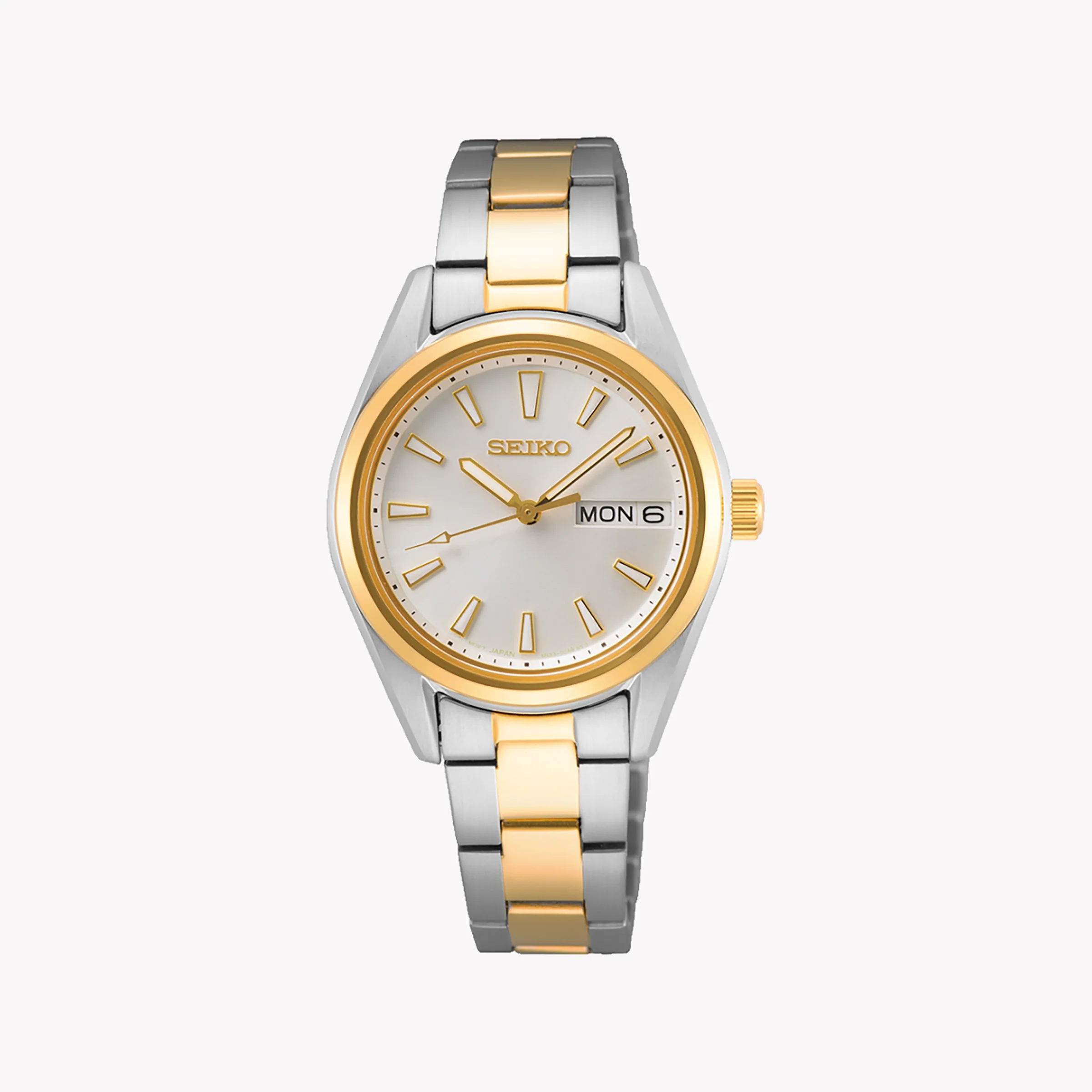 seiko ladies gold dress watch Vintage Gold-tone Pulsar by Seiko Date Watch
