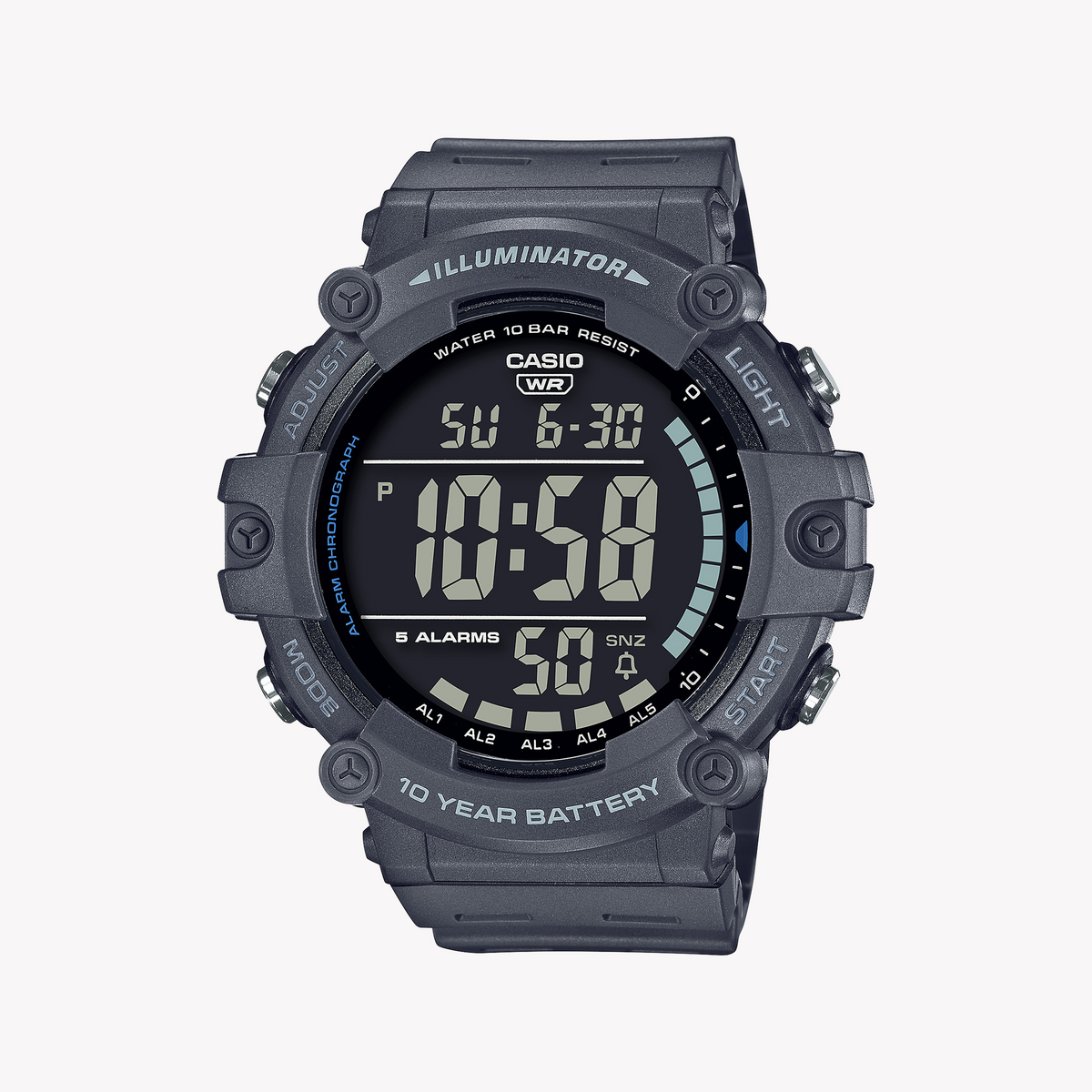 CASIO AE-1500WH-8BVDF BOLD ADVENTURE - MEN'S SPORTY RESIN WATCH WITH MULTI-FUNCTIONAL FEATURES