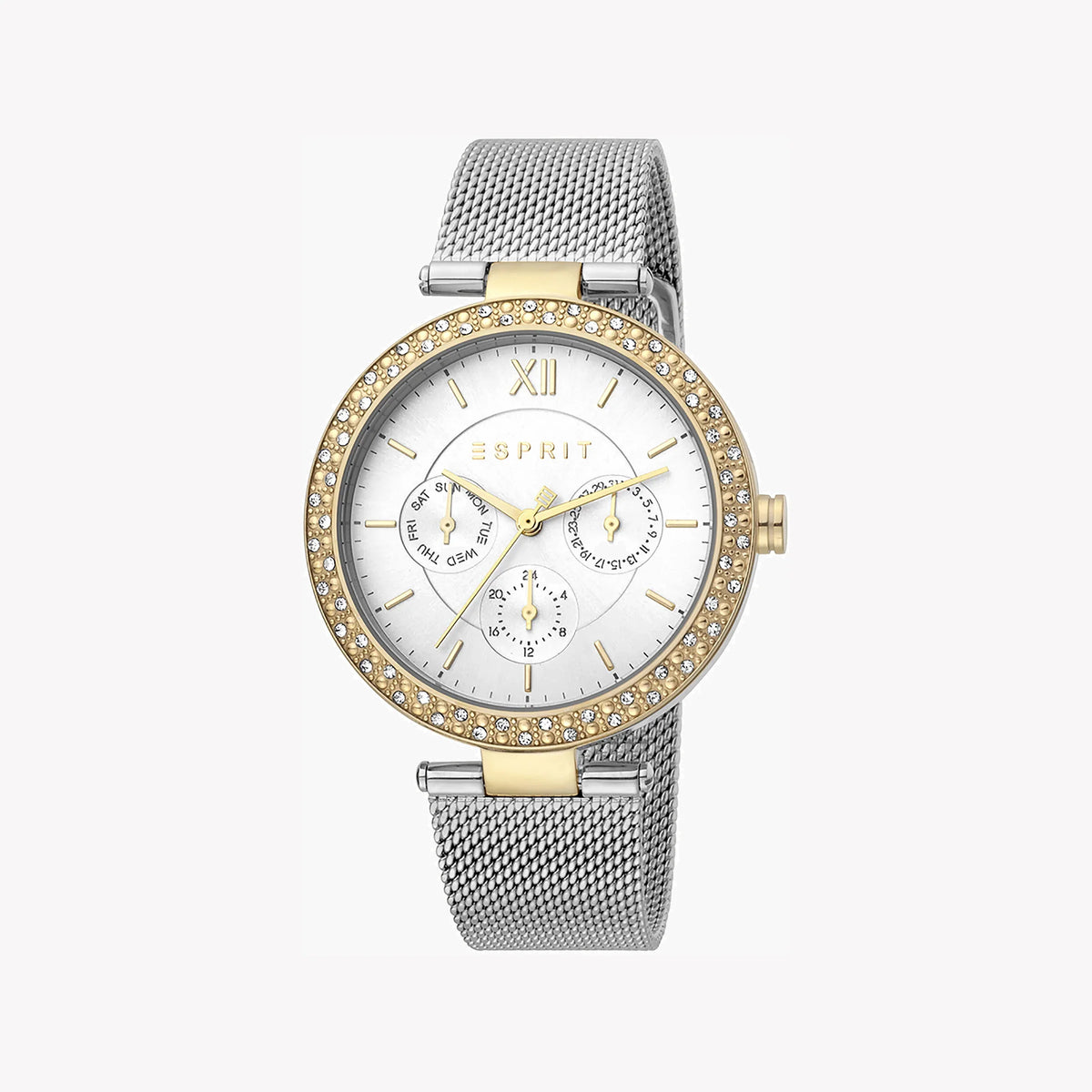 ESPRIT Women's Watch with Silver Stainless Steel Case and Silver Stainless Steel Band