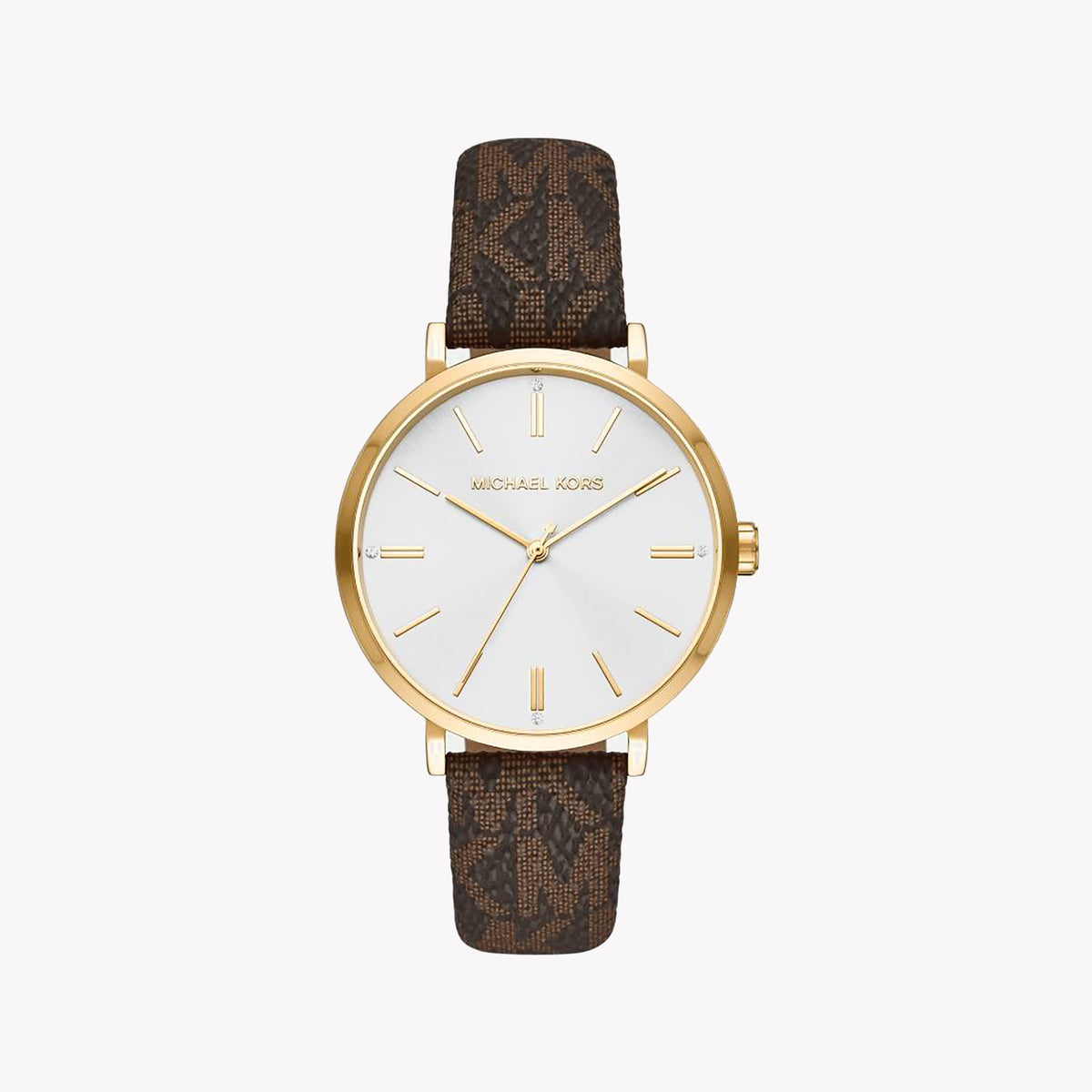 MICHAEL KORS MK2945 CHIC GOLD & BROWN LEATHER WOMEN'S TIMEPIECE - MODERN ELEGANCE UNVEILED