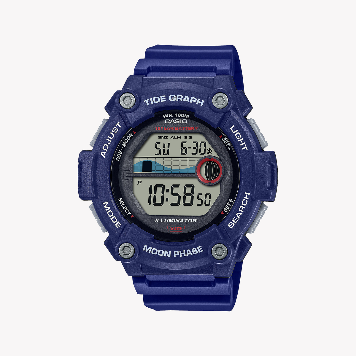 CASIO WS-1300H-2AVDF ADVENTURE READY - MEN'S SPORTY BLUE RESIN WATCH WITH MULTIFUNCTIONAL CAPABILITIES