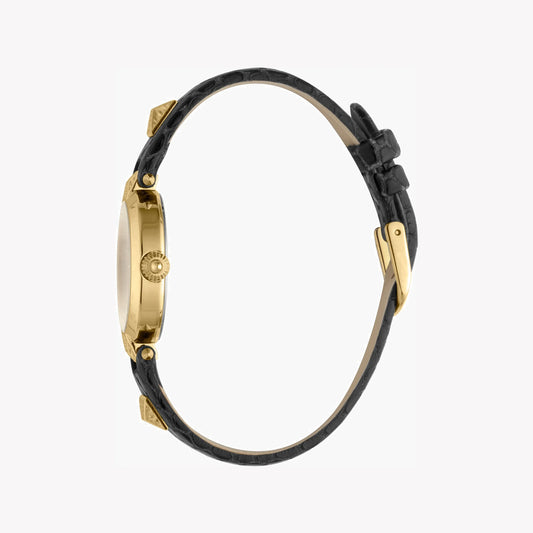 JUST CAVALLI Women's Watch with Gold Stainless Steel Case and Black Leather Band-i-Watch-2