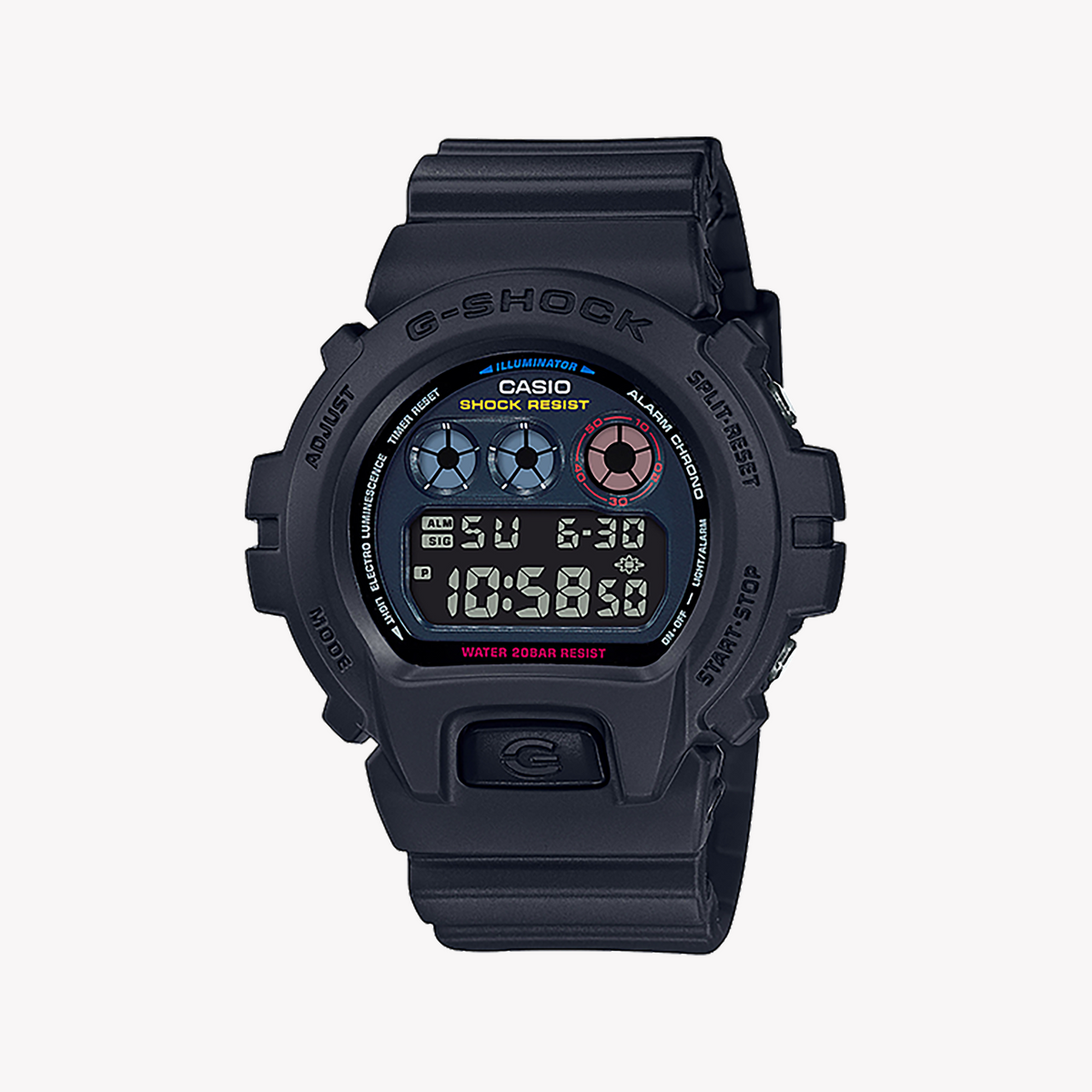CASIO G-SHOCK DW-6900BMC-1DR BOLD RESILIENCE - MEN'S SHOCK-RESISTANT BLACK TIMEPIECE