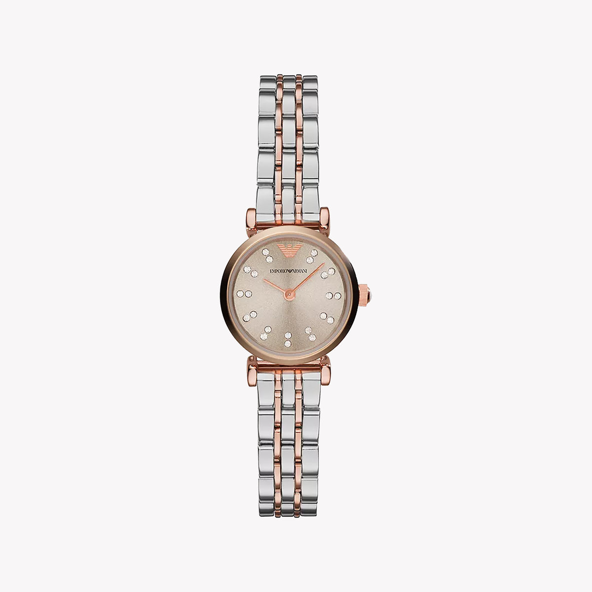 EMPORIO ARMANI AR1841 - ELEGANT TIMEPIECE FOR MODERN WOMEN, GOLD & SILVER STAINLESS STEEL