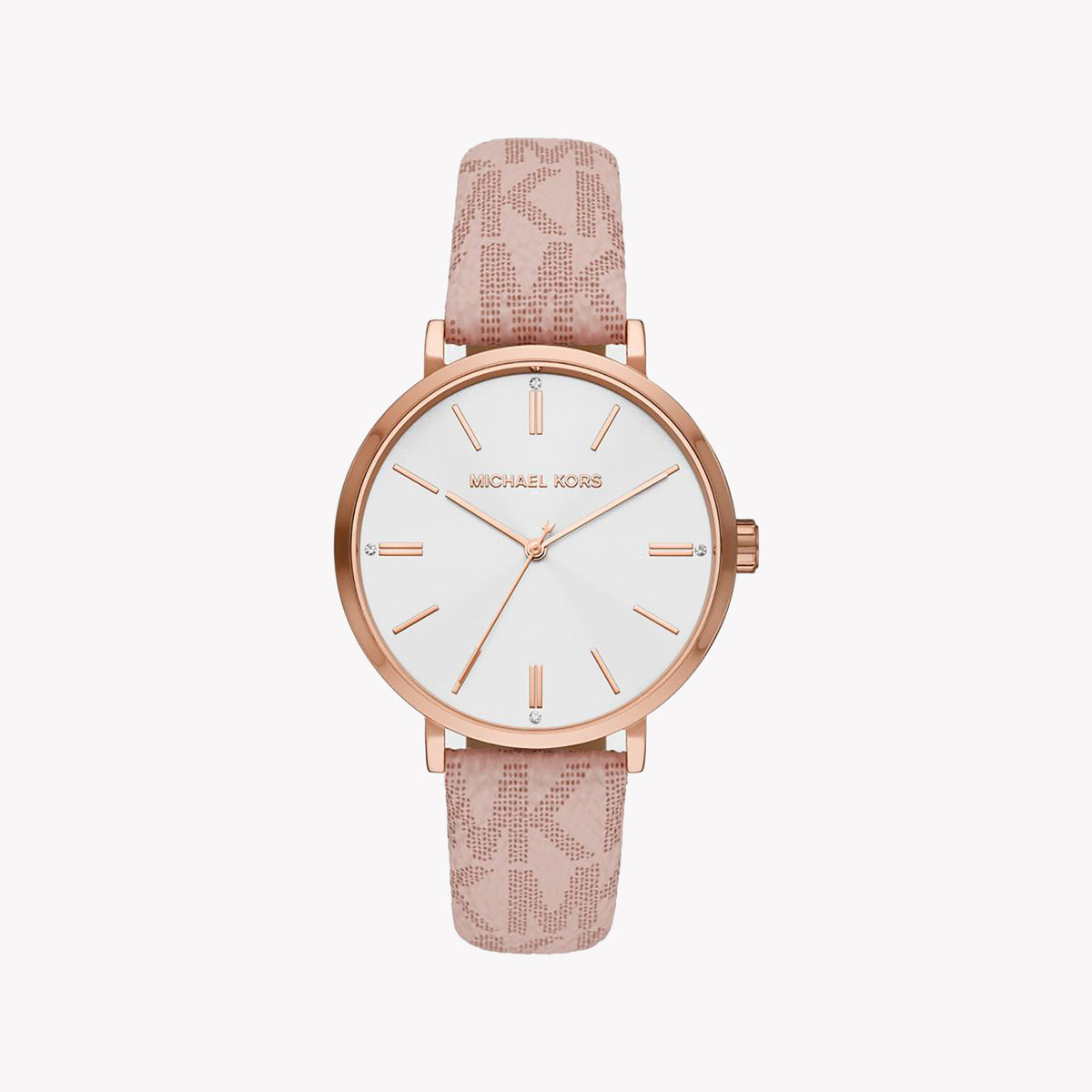 MICHAEL KORS MK2947 ROSE GOLD CHIC - ELEGANT WOMEN'S WATCH WITH PINK LEATHER BAND