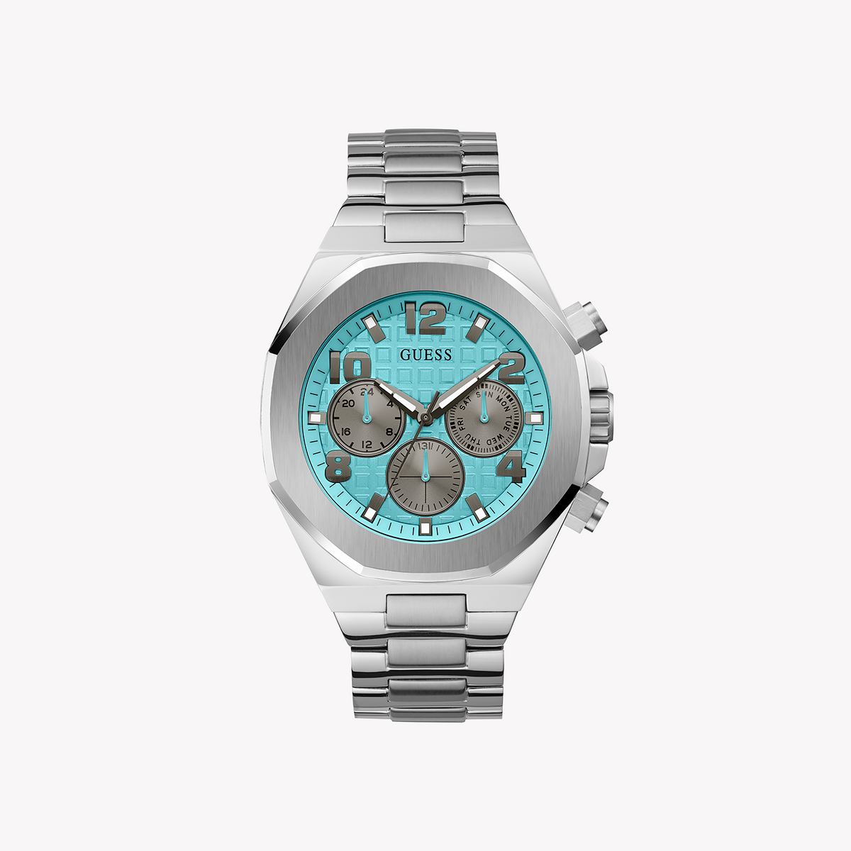 GUESS GW0489G3 VIBRANT TURQUOISE - BOLD MEN'S STAINLESS STEEL WATCH