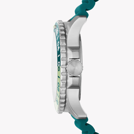 FOSSIL FS5992 TIMELESS ELEGANCE - MEN'S BLUE STAINLESS STEEL WATCH WITH SILICONE BAND-i-Watch-2