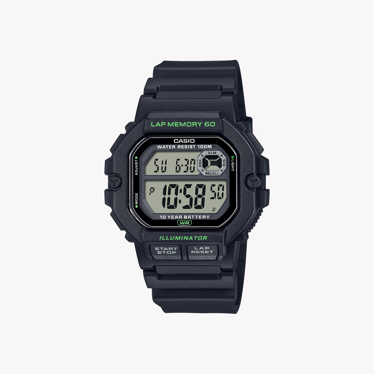 CASIO WS-1400H-1AV ADVENTURE-READY - SPORTY MEN'S WATCH WITH DIGITAL DIAL & 100M WATER RESISTANCE