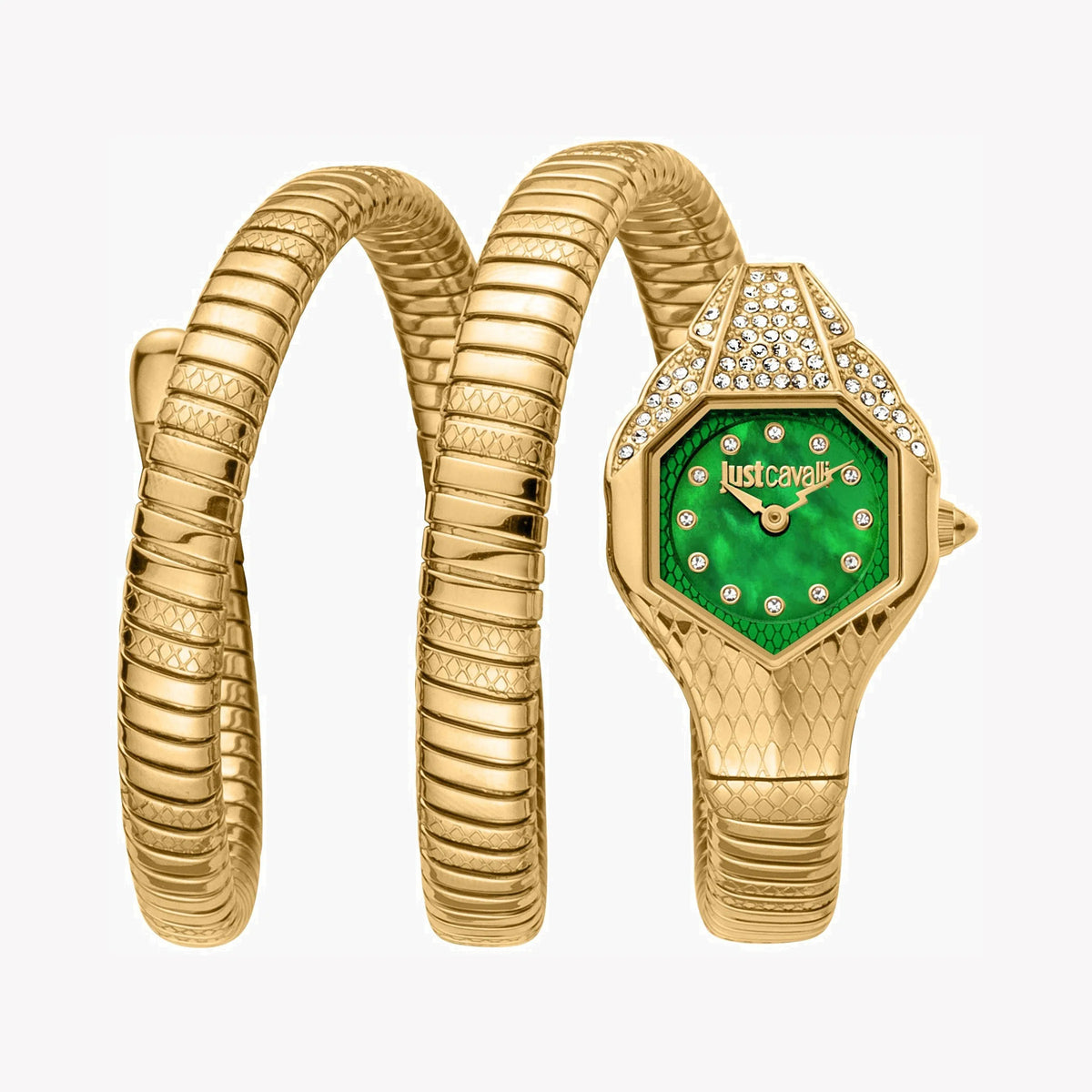 JUST CAVALLI Women's Watch with Gold Stainless Steel Case and Gold Stainless Steel Band