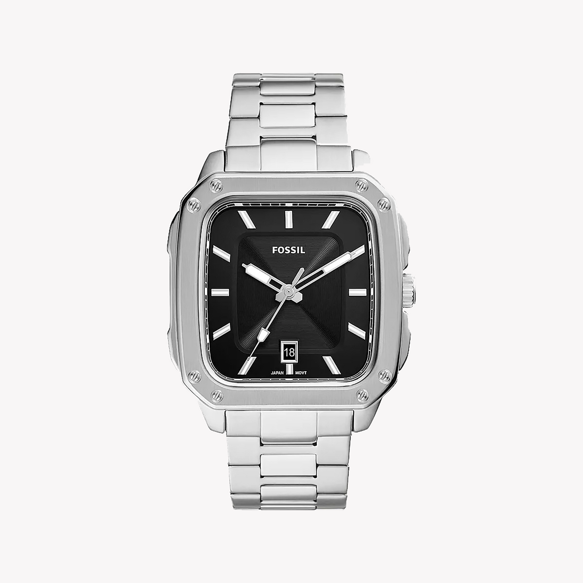 FOSSIL FS5933 ELEGANT SILVER & BLACK - TIMELESS MEN'S QUARTZ WATCH