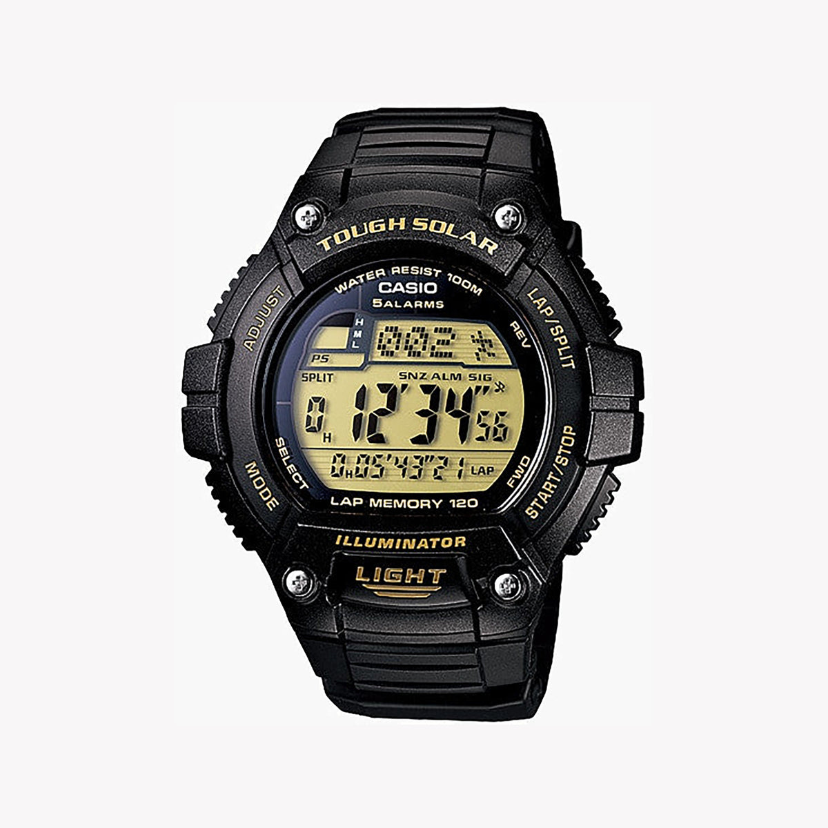 CASIO W-S220-9AVFD RUGGED RESILIENCE - SPORTY SOLAR-POWERED MEN'S WATCH
