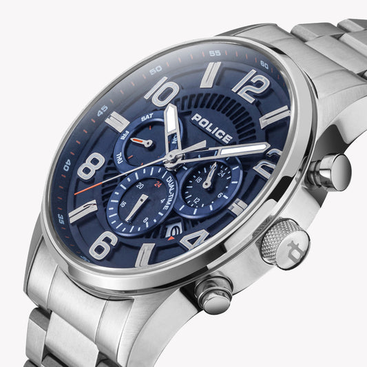 POLICE PEWJK2203101 DYNAMIC ELEGANCE - MEN'S STAINLESS STEEL WATCH WITH BLUE DIAL-i-Watch-2