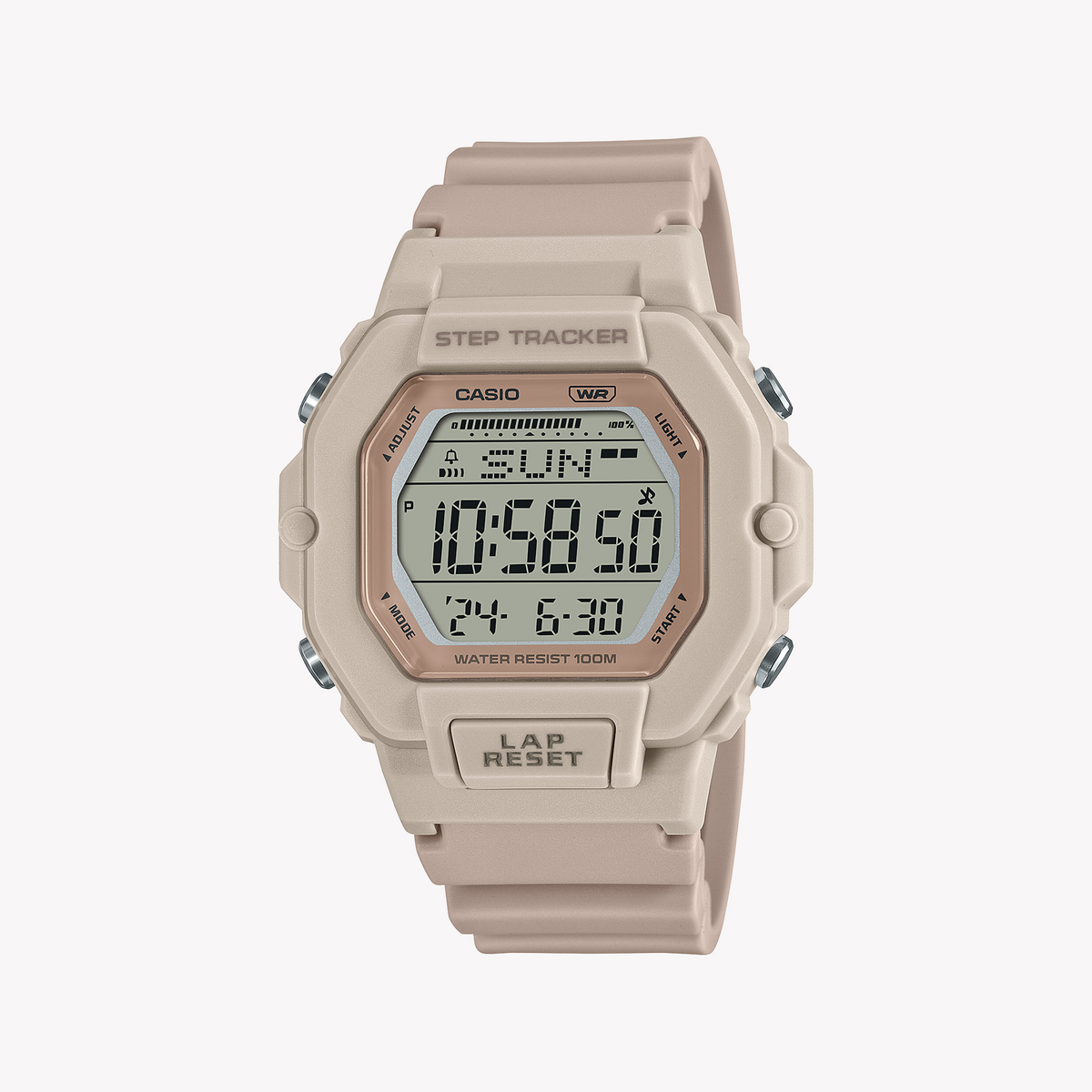 CASIO LWS-2200H-4AVDF ADVENTURE READY - STYLISH & SPORTY WOMEN'S WATCH with Beige Resin Band and Digital Dial