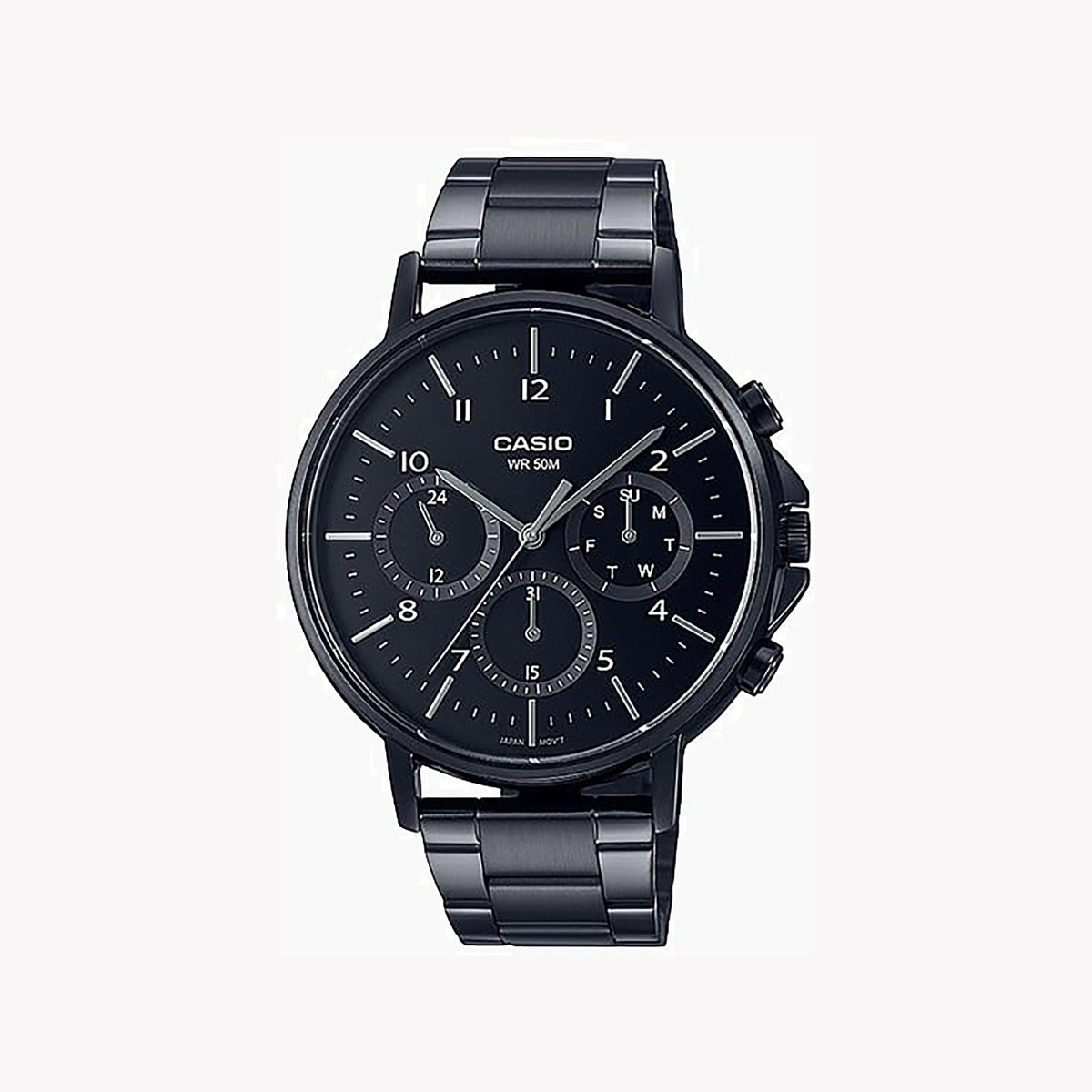 CASIO MTP-E321B-1AVDF - UNYIELDING ELEGANCE MEN'S TIMEPIECE WITH BLACK DIAL & STAINLESS STEEL BAND