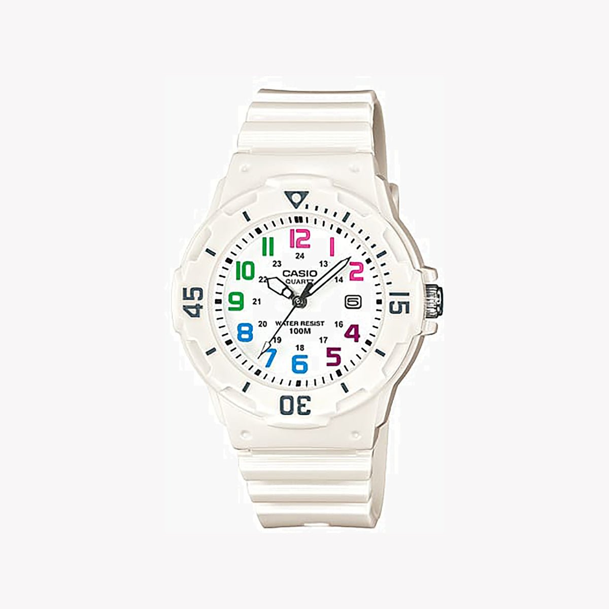 CASIO Women's Watch with White Resin Case and White Resin Band