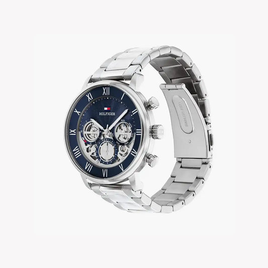 TOMMY HILFIGER 1692188 - BOLD URBAN ELEGANCE MEN'S WATCH WITH BLUE DIAL & SILVER STAINLESS STEEL BAND-i-Watch-2