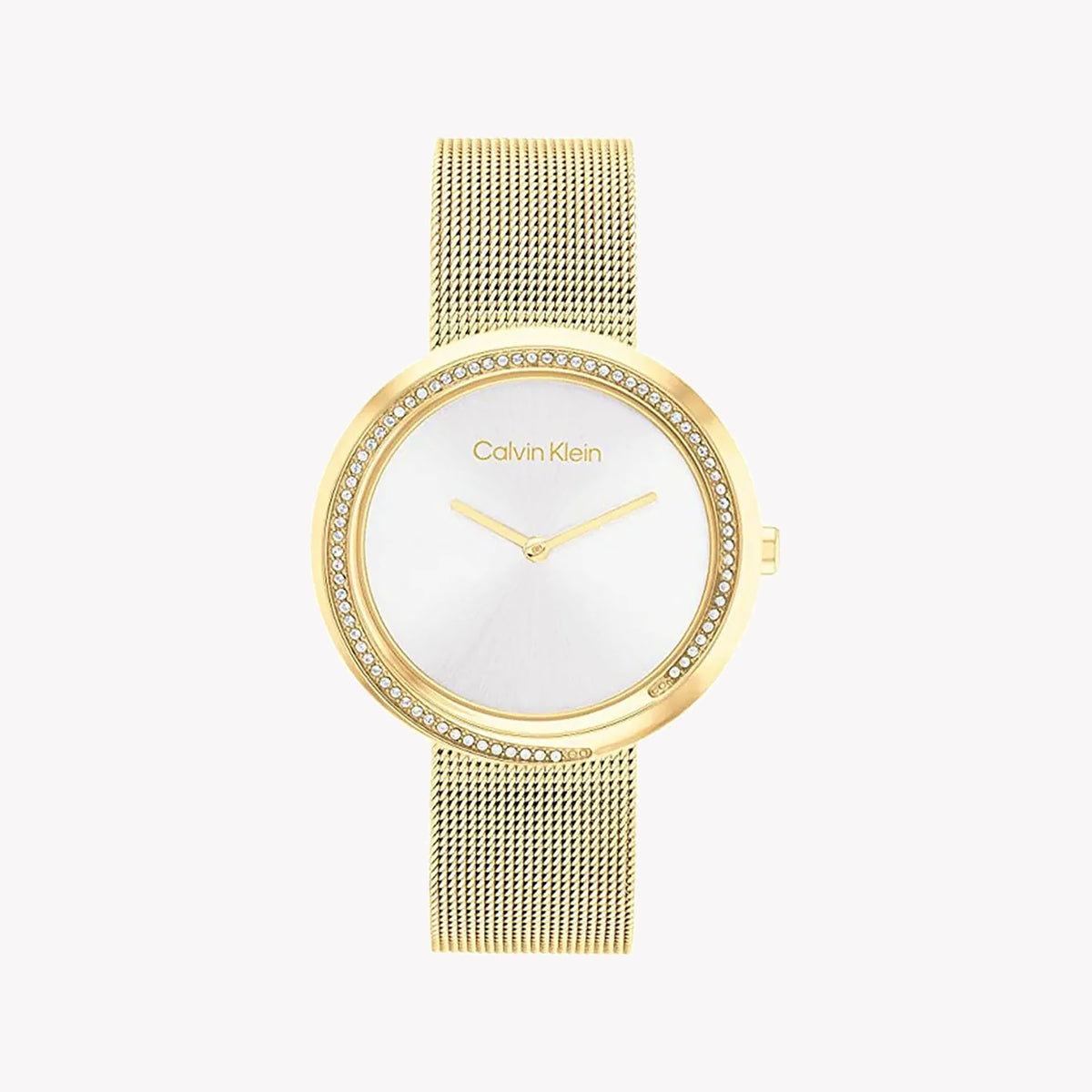 CK CALVIN KLEIN 34MM GOLD RADIANCE - ELEGANT WOMEN'S TIMEPIECE WITH SILVER DIAL