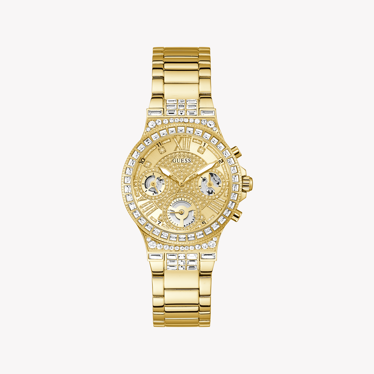 GUESS GW0320L2 LUXE GLAM - RADIANT GOLD WOMEN'S WATCH WITH CHAMPAGNE DIAL