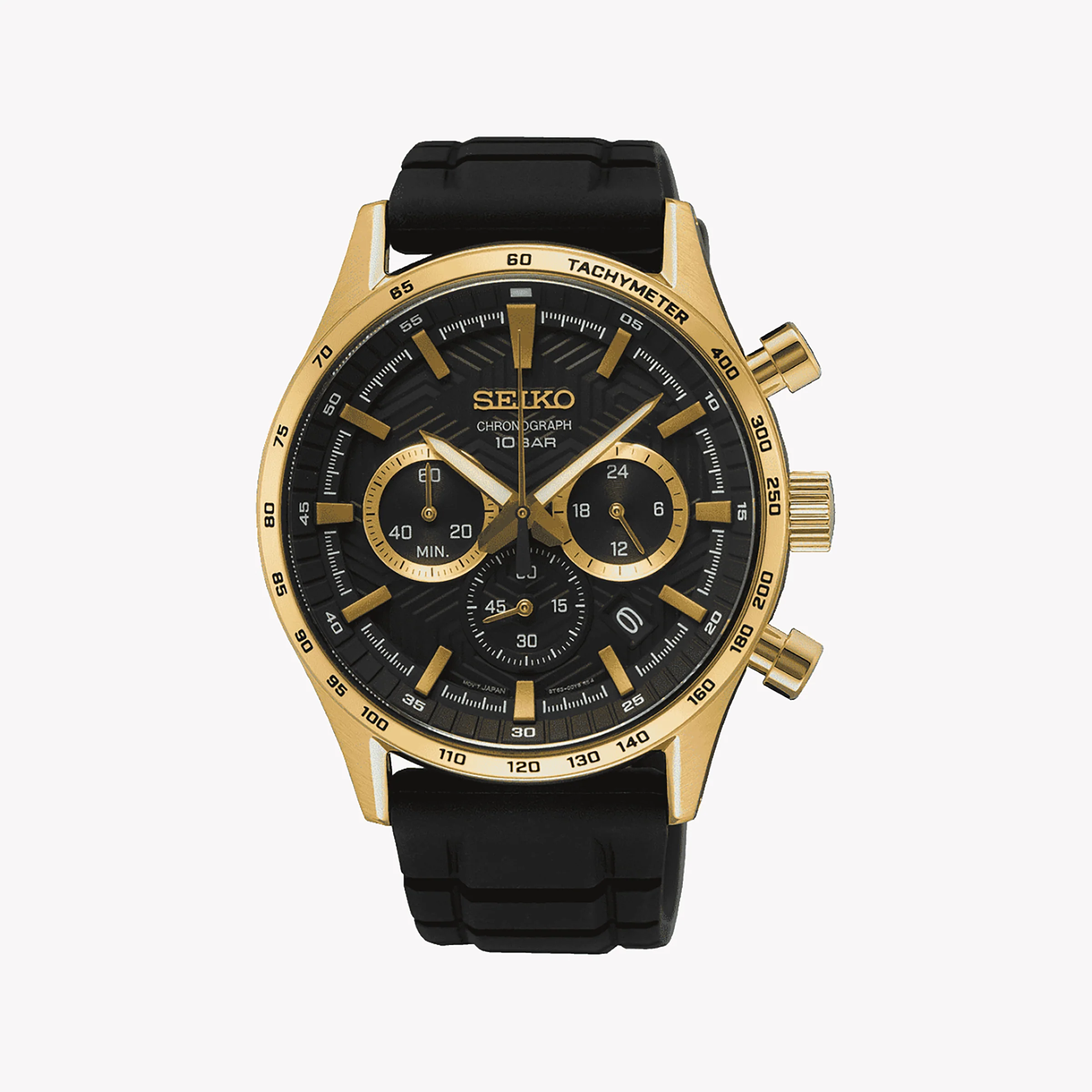 Seiko Men's Gold Stainless Steel Watch, Multicolor Dial | Ssb446p1