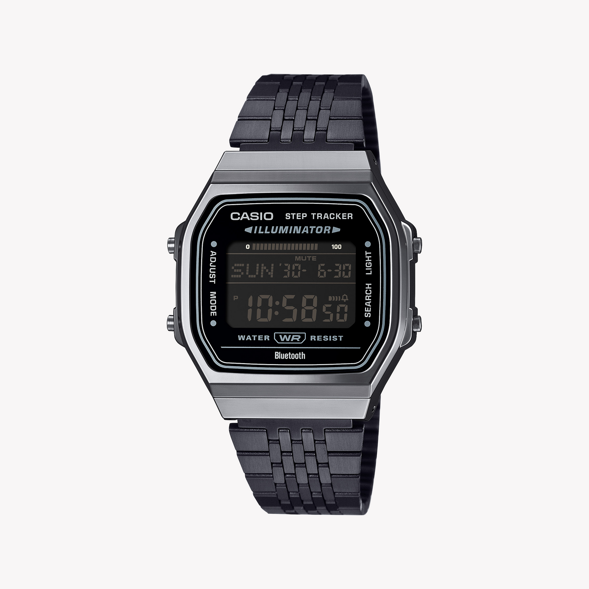 CASIO ABL-100WEGG-1BEF - BOLD FUSION OF STYLE & FUNCTIONALITY, BLACK METAL BAND WATCH