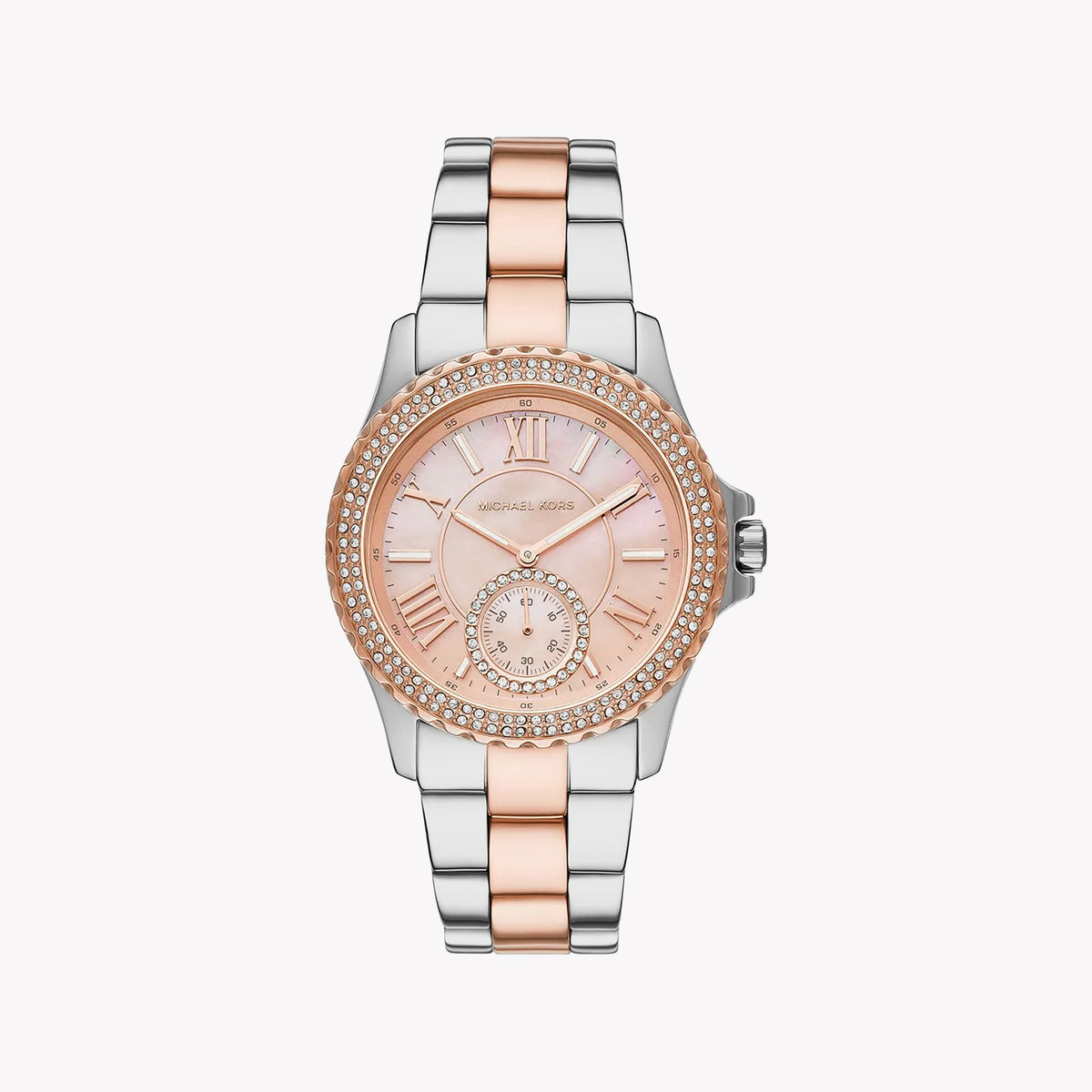MICHAEL KORS MK7402 ELEGANT TIMEPIECE - ROSE GOLD & SILVER STAINLESS STEEL WOMEN'S WATCH