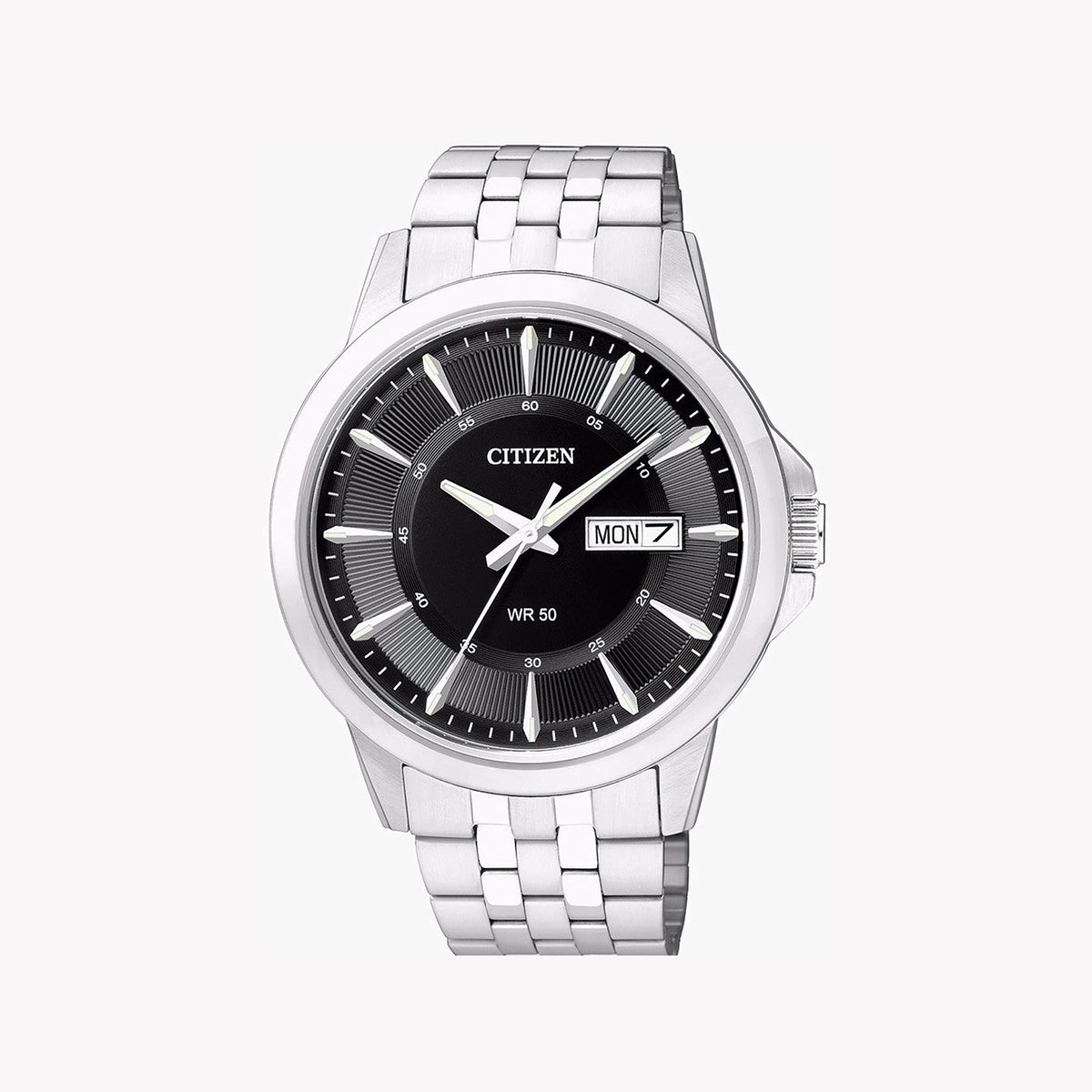 CITIZEN BF2011-51E - ELEGANTLY FUNCTIONAL MEN'S WATCH WITH STAINLESS STEEL & BLACK DIAL