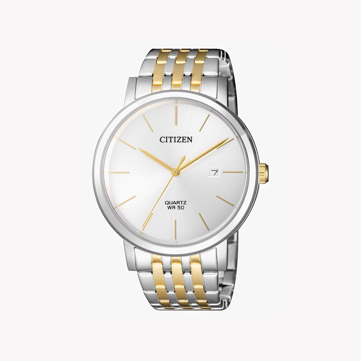 CITIZEN BI5074-56A - ELEGANT VERSATILITY MEN'S WATCH: Sleek Silver Design, Quartz Precision, Water-Resistant
