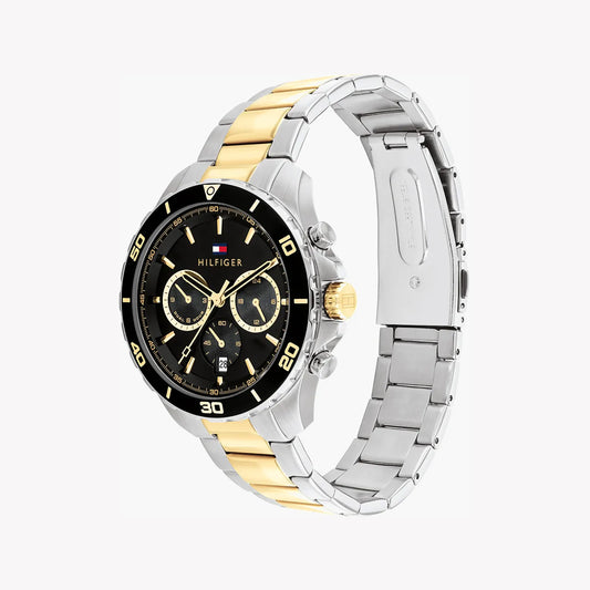 TOMMY HILFIGER 1692184 - BOLD STATEMENT TIMEPIECE WITH BLACK STAINLESS STEEL & SILVER BAND-i-Watch-2