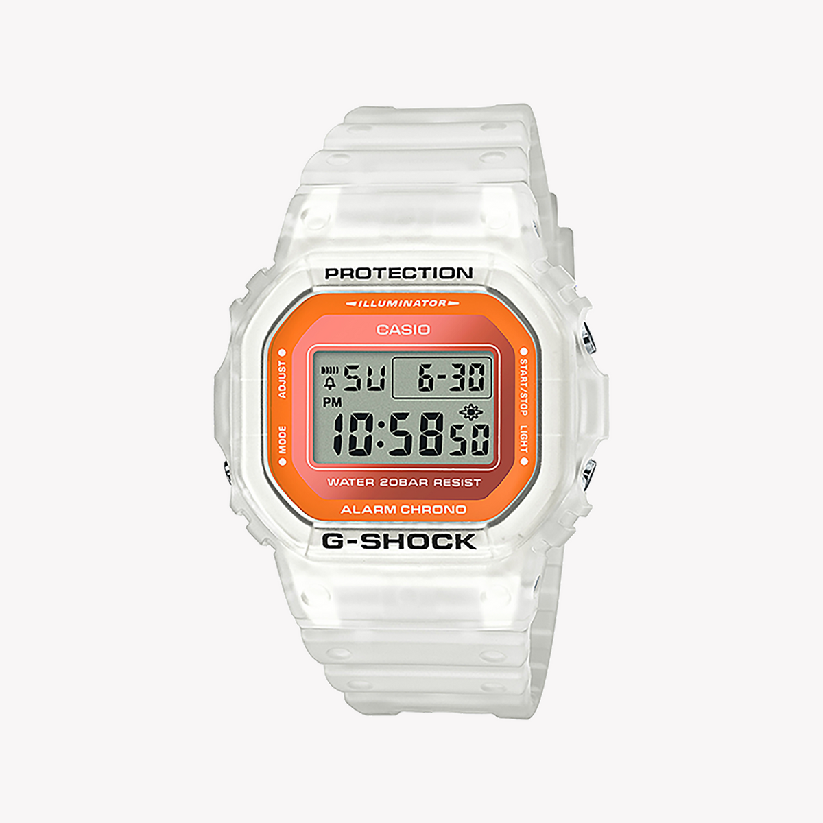 G-SHOCK DW-5600LS-7DR - ELEGANTLY RUGGED WHITE RESIN MEN'S WATCH