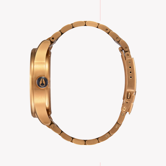 NIXON A356-2033 LUXE GOLD & BLUE - MODERN MASTERMIND Men's Watch with Stainless Steel Band-i-Watch-2