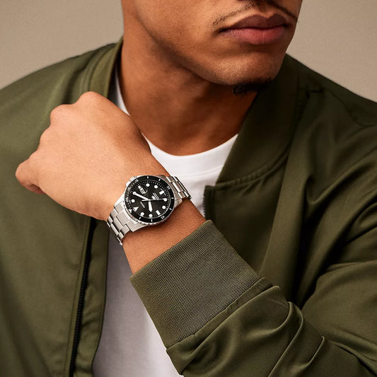 FOSSIL FS6032 - MODERN ELEGANCE MEN'S WATCH with Sleek Black Dial & Stainless Steel Band-i-Watch-2