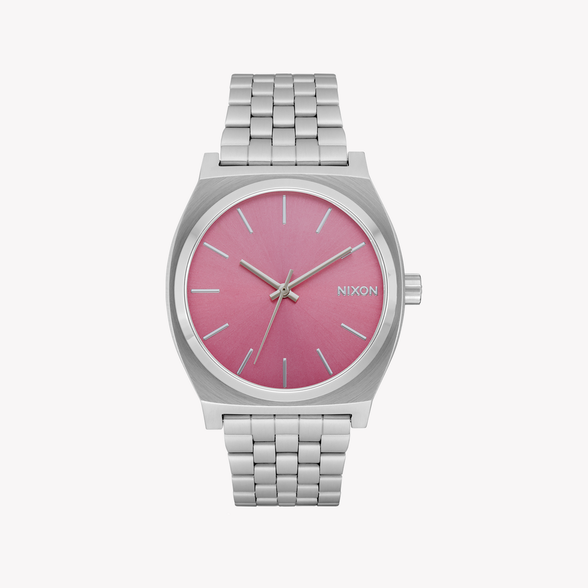 NIXON A045-2719 MODERN FLAIR - STUNNING SILVER & PINK UNISEX WATCH WITH WATER RESISTANCE