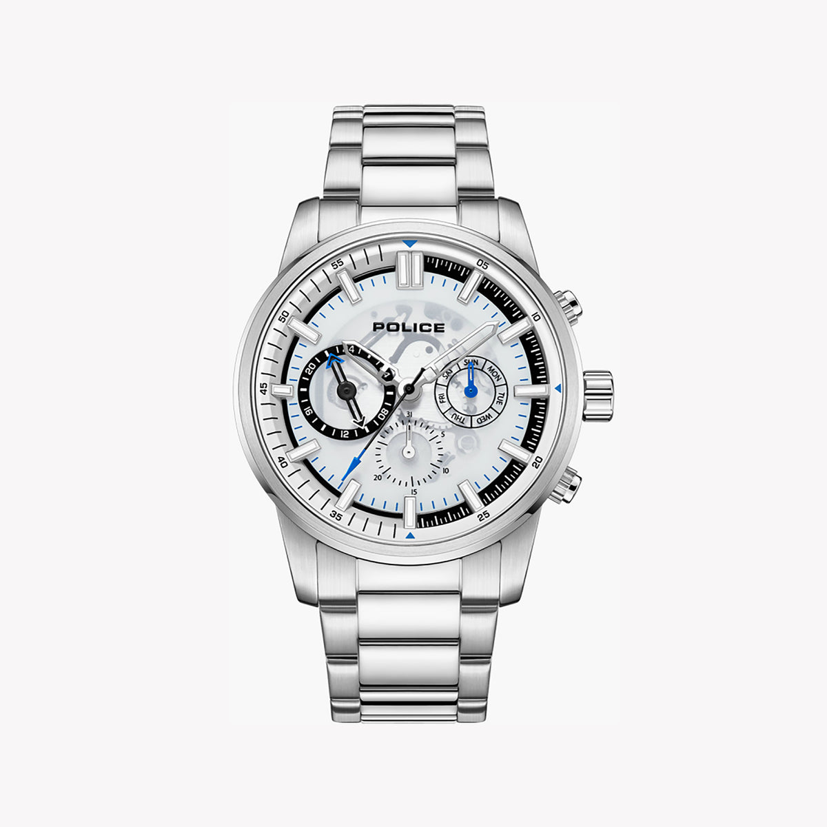 POLICE PEWJK2227004 - TIMELESS ELEGANCE MEN'S WATCH IN POLISHED SILVER & GREY DIAL